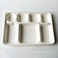 Biologisch abbaubarer Bagasse 7 Fach Tary Multiple Tablett